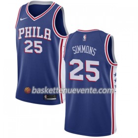 Maillot Basket Philadelphia 76ers Ben Simmons 25 Nike 2017-18 Bleu Swingman - Homme